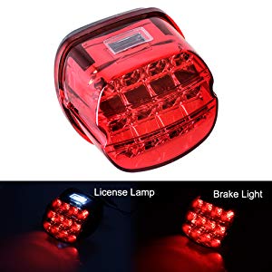 Harley Red Rear LED Tail Light integrated Turn signals