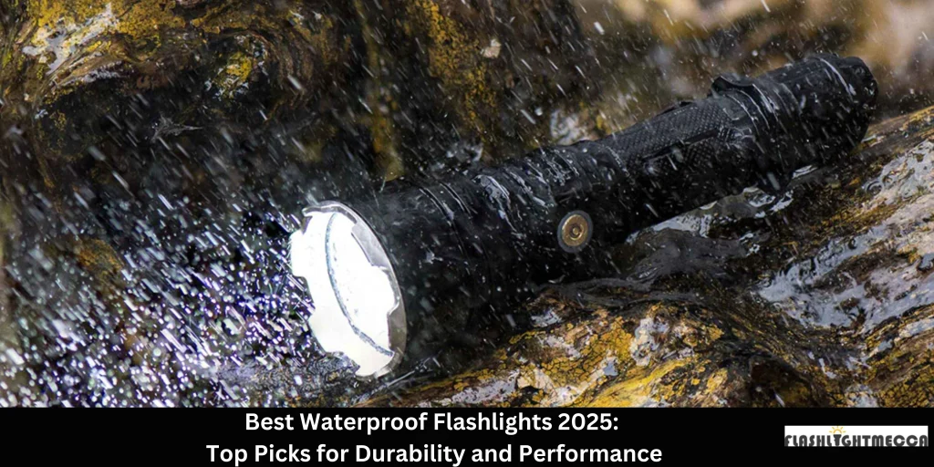 A selection of the best waterproof flashlights for 2025, showcasing various models designed for durability and high performance in wet conditions.